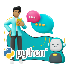 Умный чат-бот на Python - КИБЕРшкола программирования для детей, компьютерные курсы для школьников, начинающих и подростков - KIBERone г. Новокосино